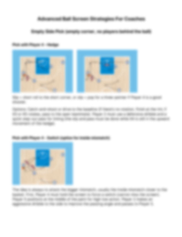 Advanced Ball Screen Strategies For Coaches - Hoop Mentality