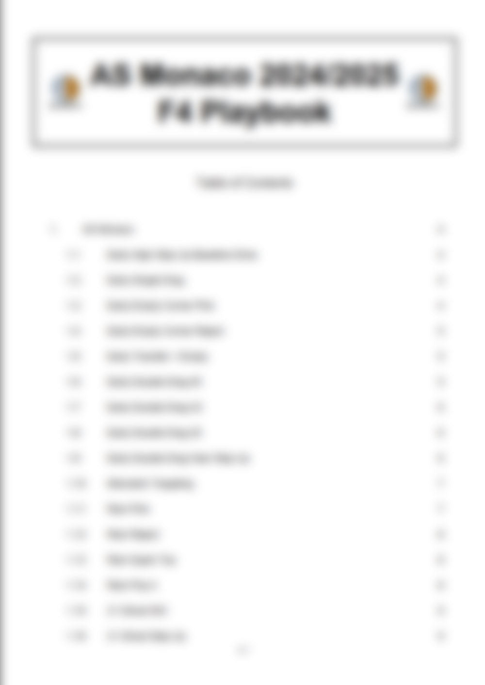 AS Monaco 2024/2025 F4 Playbook - Hoop Mentality