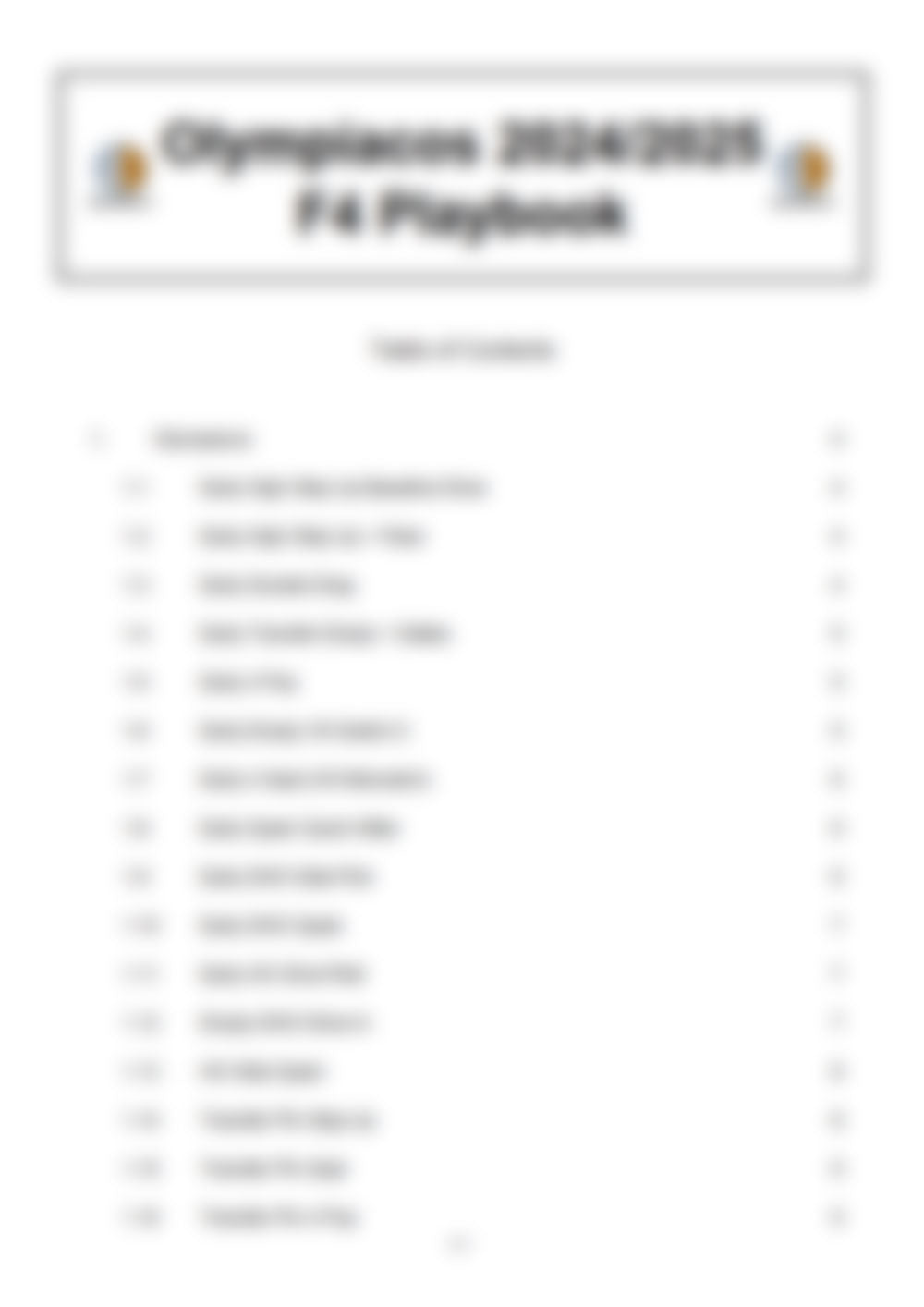 Olympiacos 2024/2025 F4 Playbook - Hoop Mentality