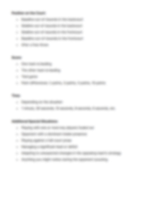 Special Situations Checklist For Basketball Coaches - Hoop Mentality