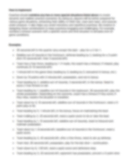 Special Situations Checklist For Basketball Coaches - Hoop Mentality