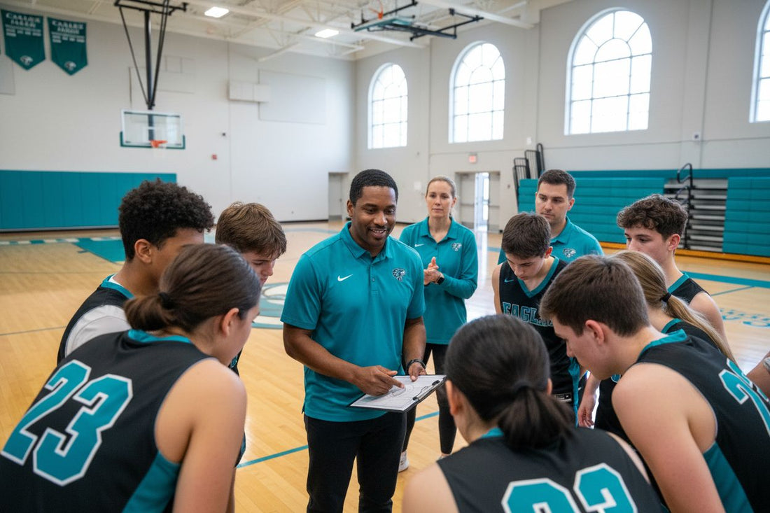basketball leadership, coaching tips, team huddle