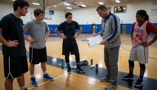Coach explains basketball spacing on court