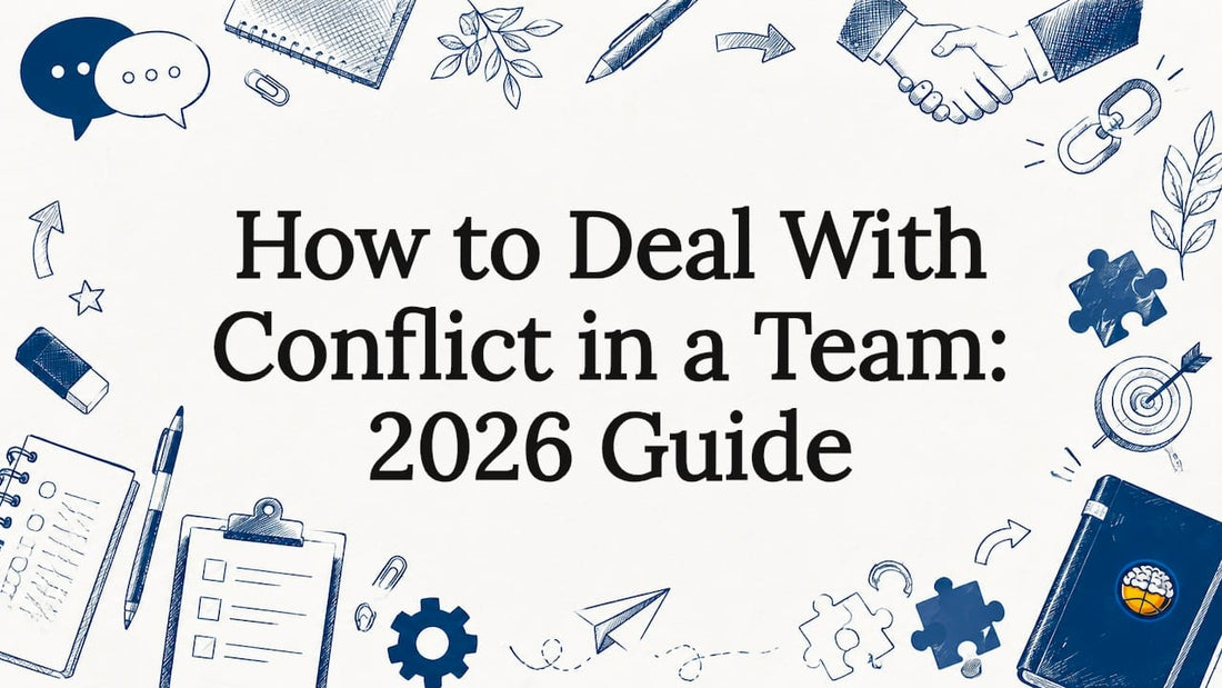 Decorative title card illustration for team conflict