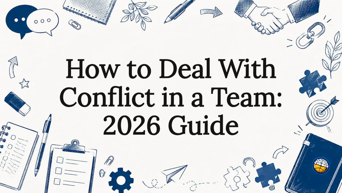 Decorative title card illustration for team conflict