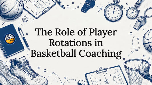 Decorative hand-drawn basketball coaching title card illustration