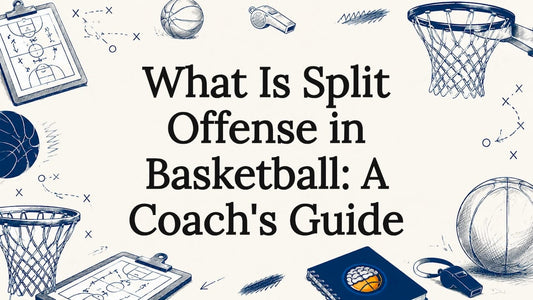 Decorative basketball coaching title card illustration