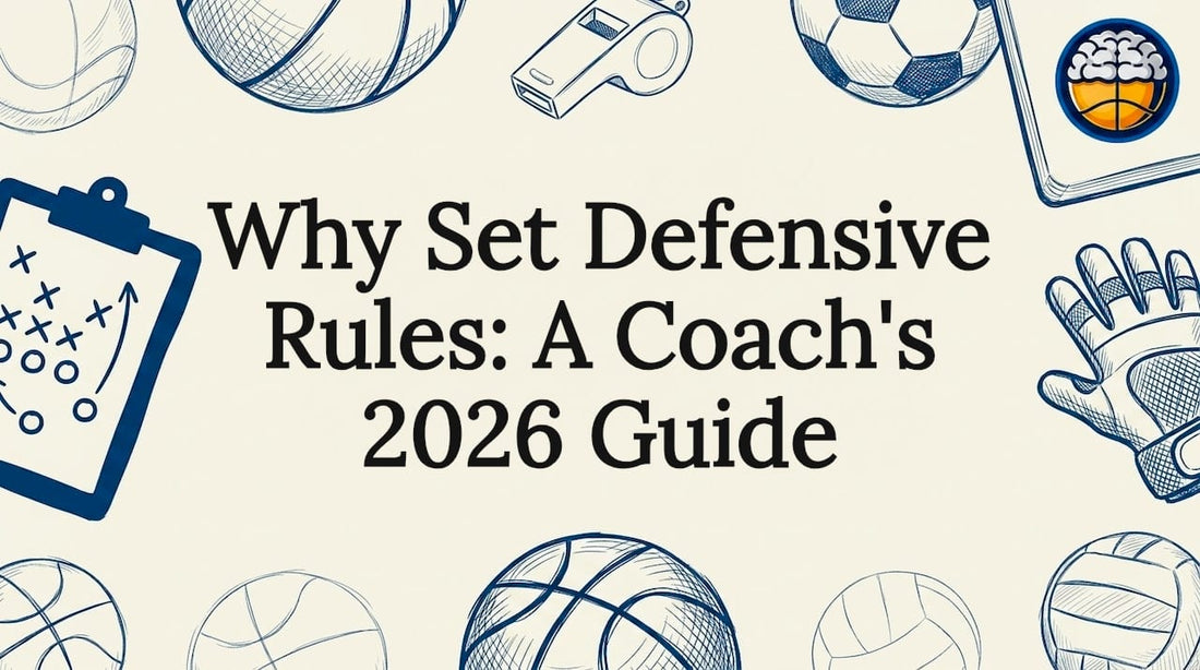 Decorative basketball coaching title card illustration