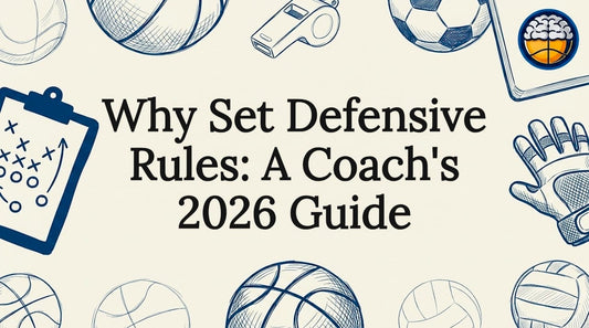 Decorative basketball coaching title card illustration