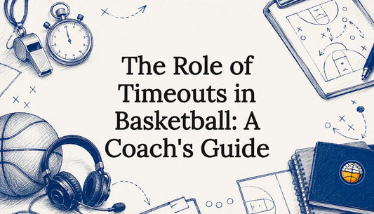 Decorative basketball timeout themed title card