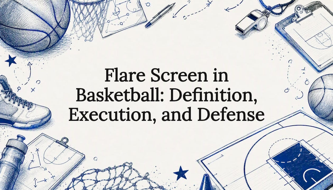 Decorative basketball coaching title card illustration