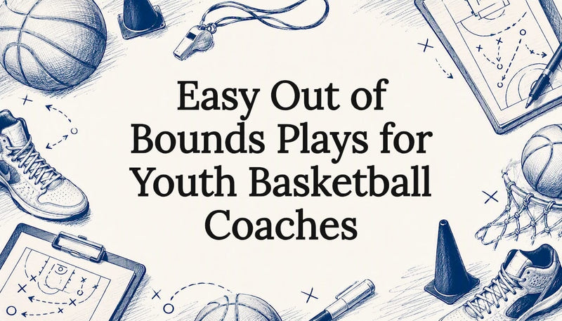 Decorative youth basketball coaching title card illustration