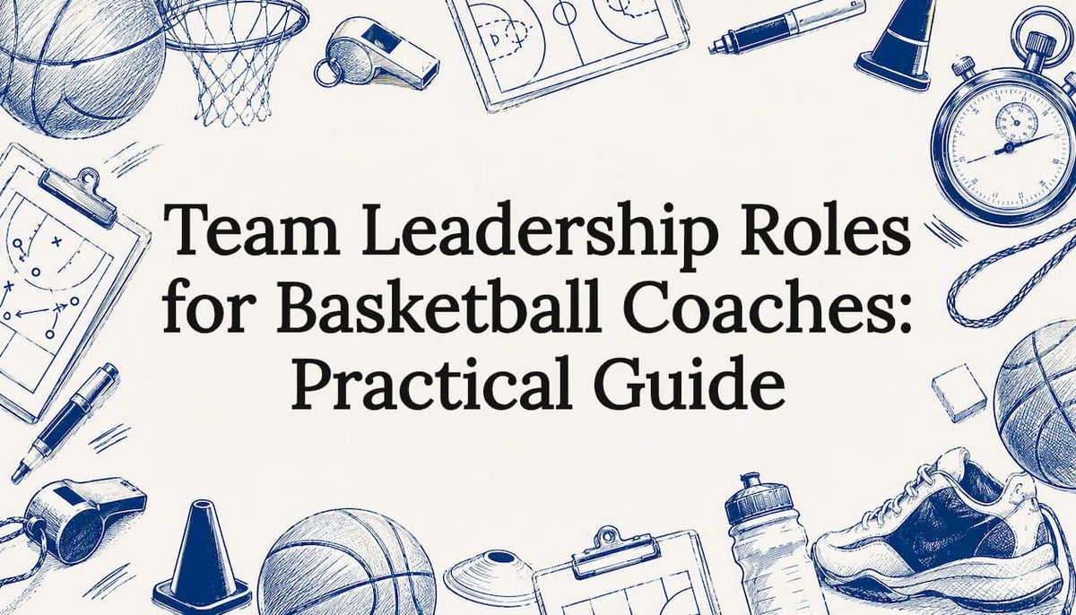 Decorative title card with basketball coaching icons