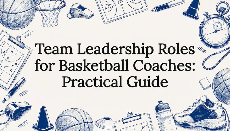 Decorative title card with basketball coaching icons