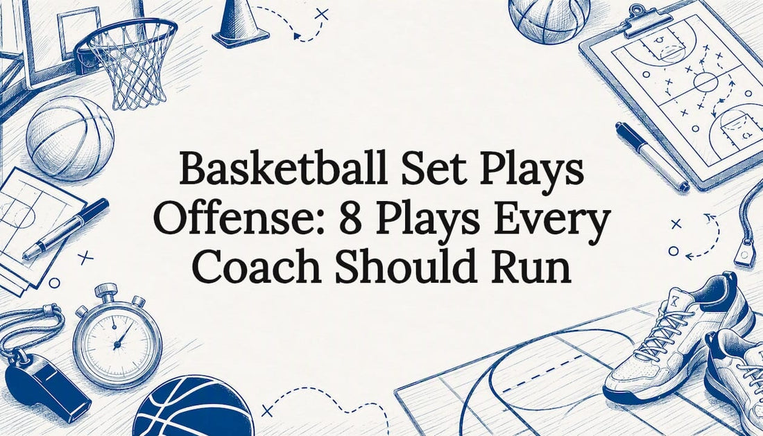 Decorative basketball coaching title card illustration