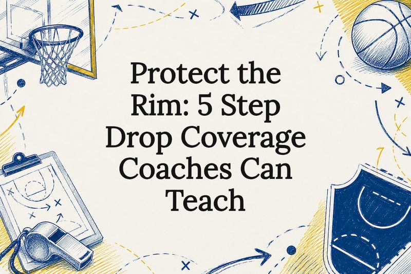 Decorative drop coverage title card illustration