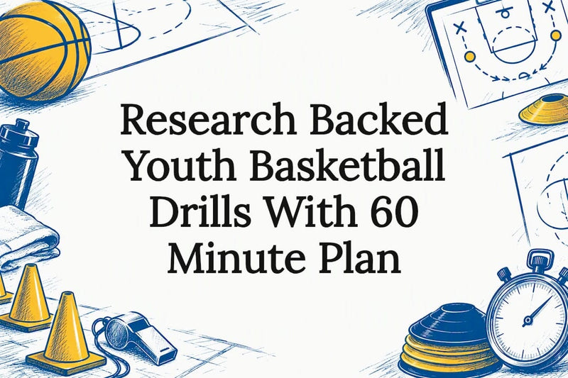 Youth basketball progression title card illustration