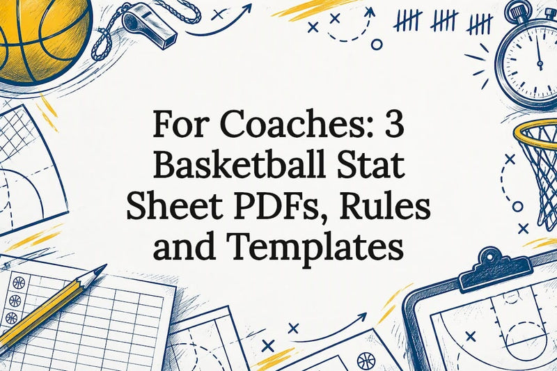 Decorative basketball stat sheet title card