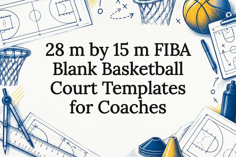 Decorative FIBA basketball court title card