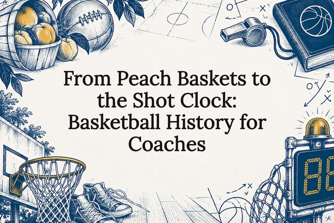 Hand-drawn basketball history title card