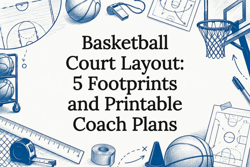Hand-drawn basketball court title card