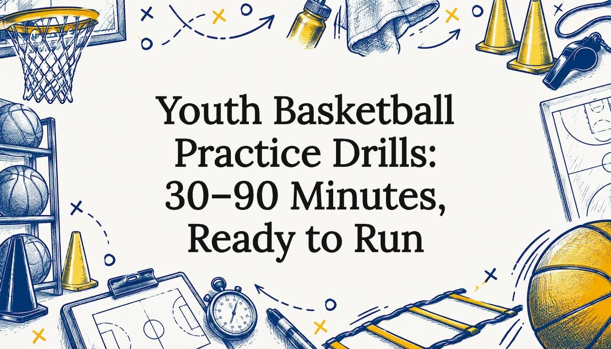 Basketball practice title card illustration