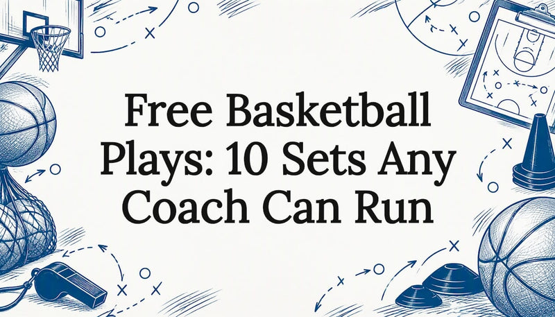 Basketball playbook title card illustration