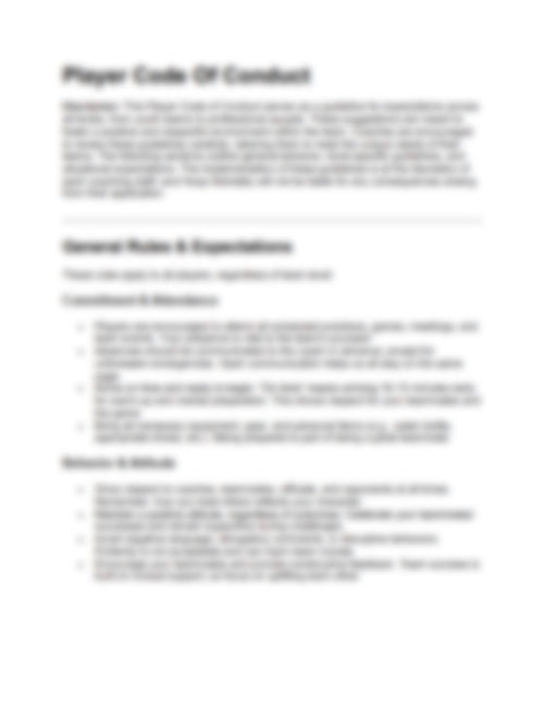 Basketball Player Code Of Conduct Template - Hoop Mentality