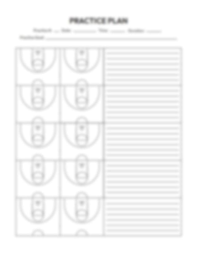 Basketball Practice Plan Template Hoop Mentality
