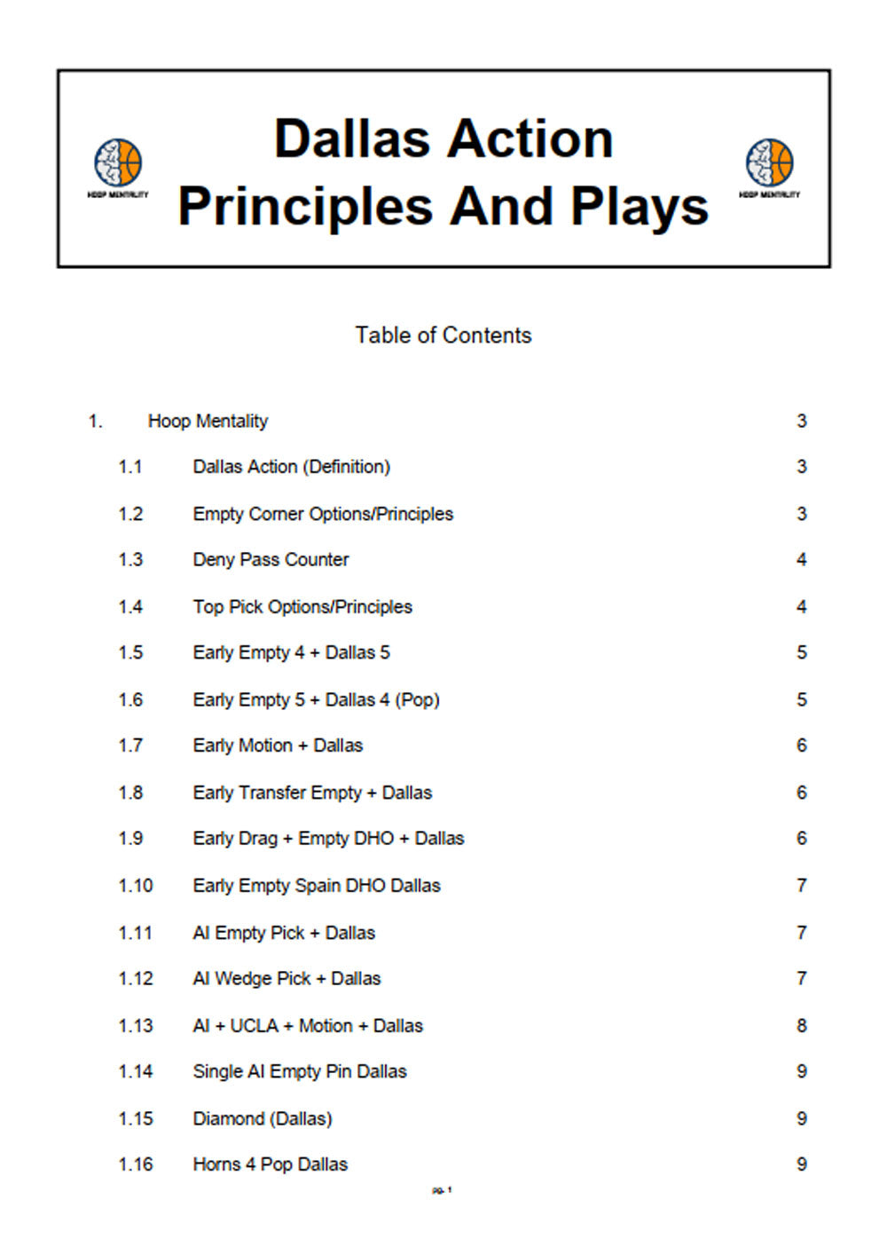 Dallas Action Principles And Plays