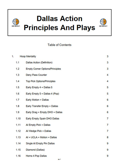 Dallas Action Principles And Plays