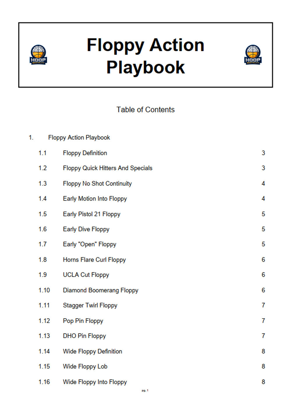 Floppy Action Plays For Shooters Playbook