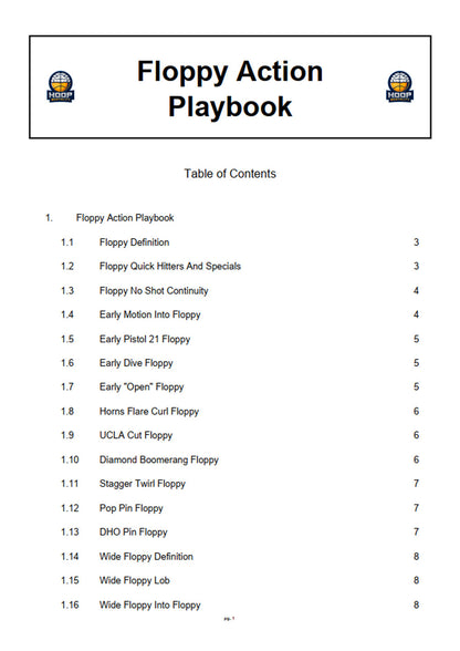 Floppy Action Plays For Shooters Playbook