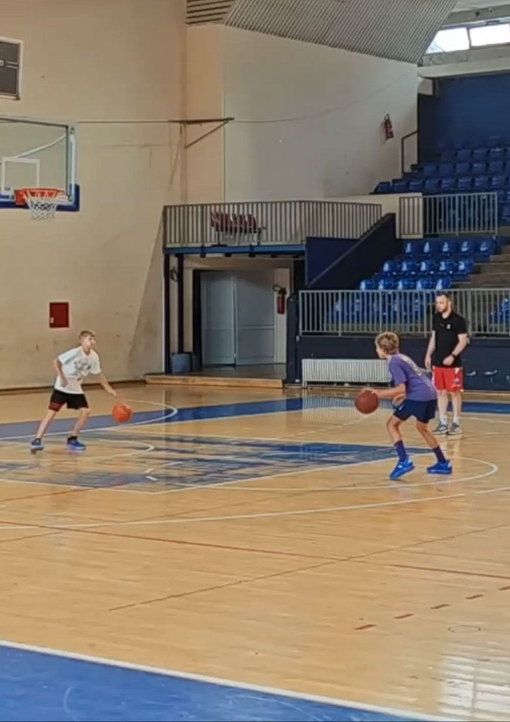 Mirror Ballhandling And Passing Drill